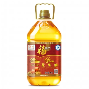 福临门食用油压榨一级传承土榨花生油5L